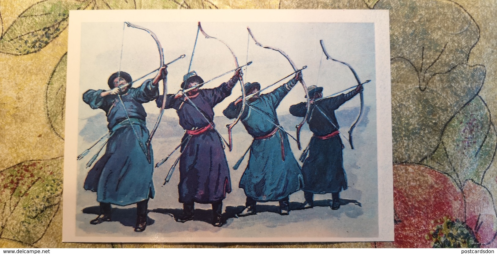 Regional Game,OLD USSR Postcard  - Archery -  1981 - Mongolia - Archer - Tir à L'Arc