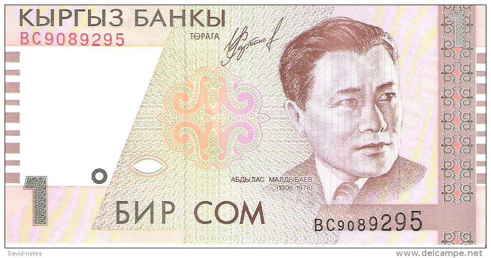 Kyrgyzstan - Pick 15 - 1 Som 1999 - Unc - Kirghizistan