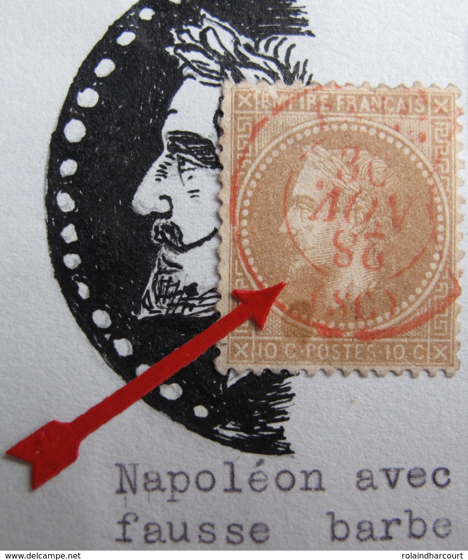 R1684/146 - N III N°28A - RARES Et SUPERBES VARIETES (☛ Signé ROUMET Expert)➤➤➤ Fausse Barbe + " EM " + ERREUR CàD ROUGE - 1863-1870 Napoleon III With Laurels