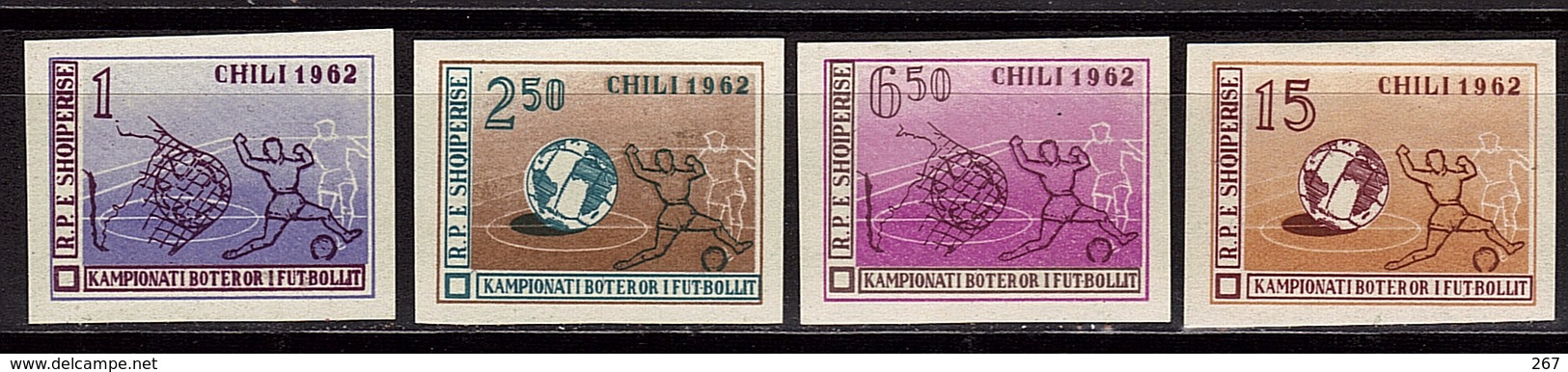 ALBANIE  N°  581/84  * *  ( Cote 35e )  NON DENTELE  Cup 1962    Football Soccer  Fussball - 1962 – Chili