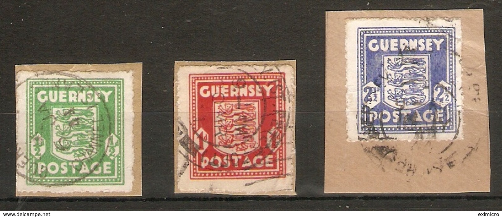 GUERNSEY 1941 - 1944 SET SG 1/3 FINE USED Cat £20.50 - Guernsey