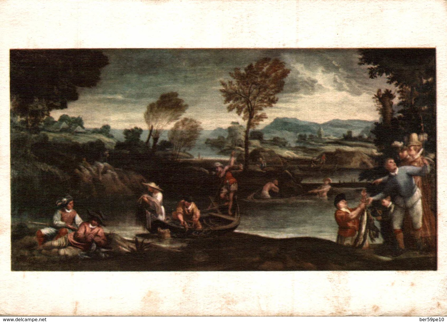 PEINTURE ITALIENNE ANNIBALE CARRACCI DIT CARRACHE  LA PECHE - Peintures & Tableaux