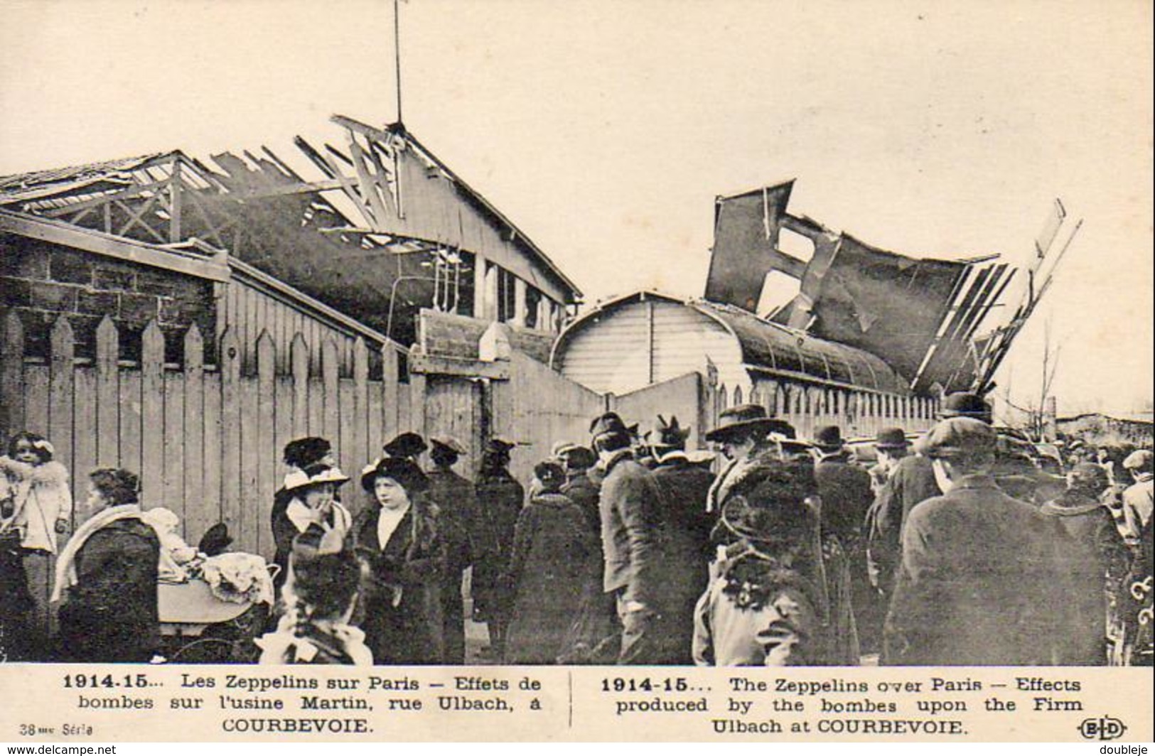 GUERRE 1914- 1918  WW1  Les Zeppelins Sur Paris- Effets De Bombes Sur L' Usine Martin  ... - Guerre 1914-18