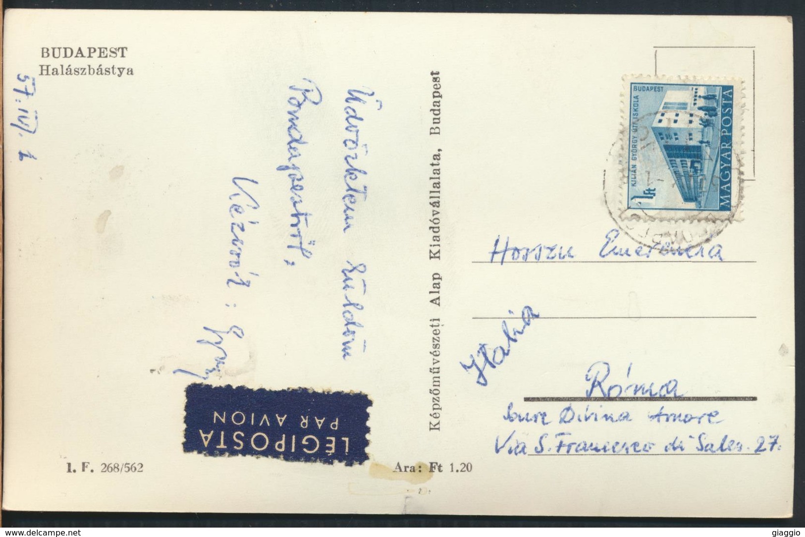 °°° 13205 - HUNGARY - BUDAPEST - HALASZBASTYA - 1957 With Stamps °°° - Ungheria