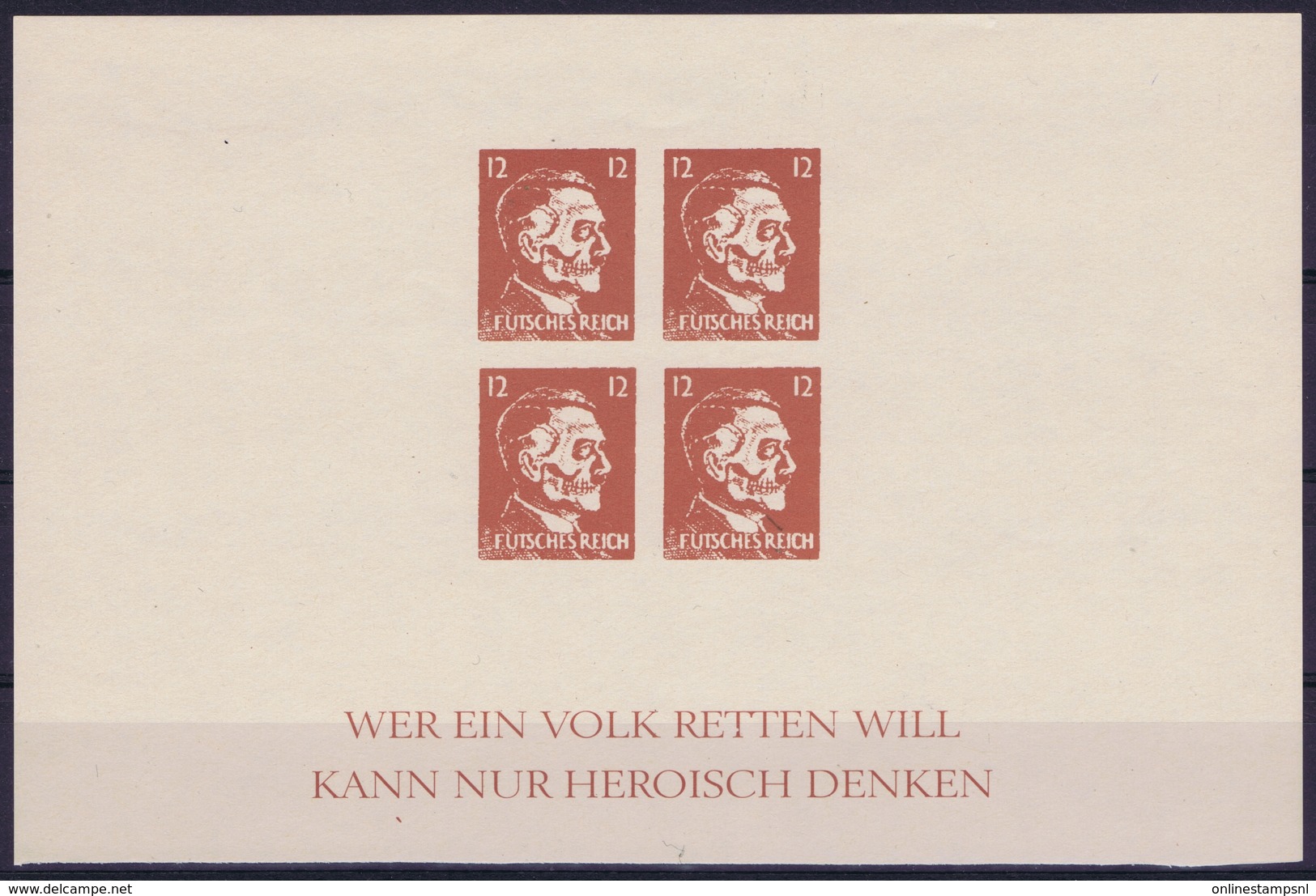 Deutsches Reich: Propaganda Sheets  / Kriegspropaganda Postfrisch/neuf Sans Charniere /MNH/** - Blocks & Kleinbögen