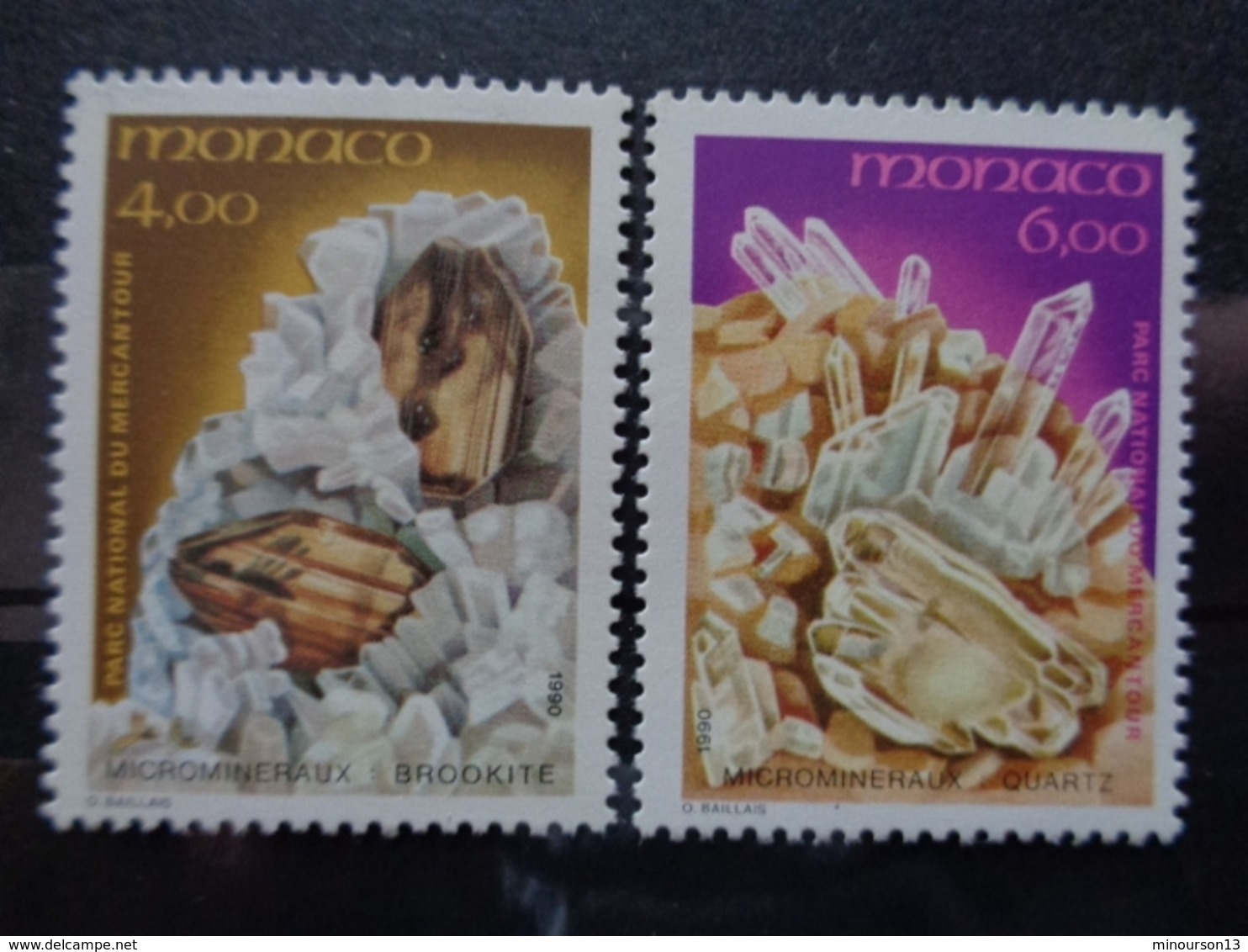 MONACO 1990 Y&T N °1730 à 1735 ** - MICROMINERAUX - Unused Stamps