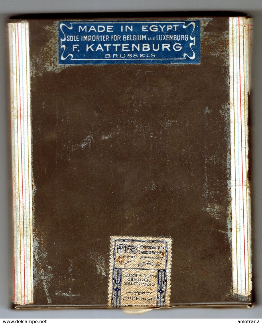 EGYPTIAN CIGARETTE TIN BOX SALONICA CAIRO ALEXANDRIA F.KATTENBURG - Sigarettenkokers (leeg)