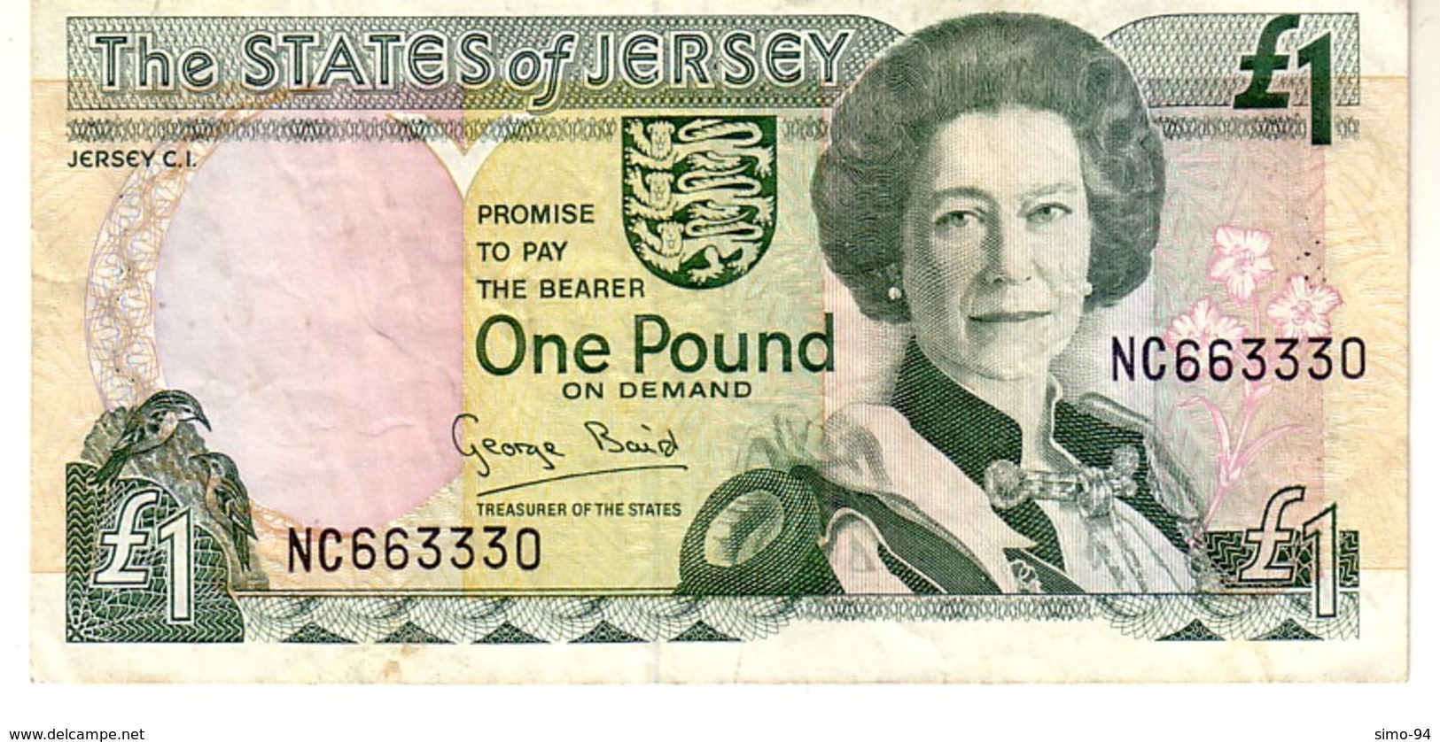 Jersey P.20 1 Pound 1993 Vf - Jersey