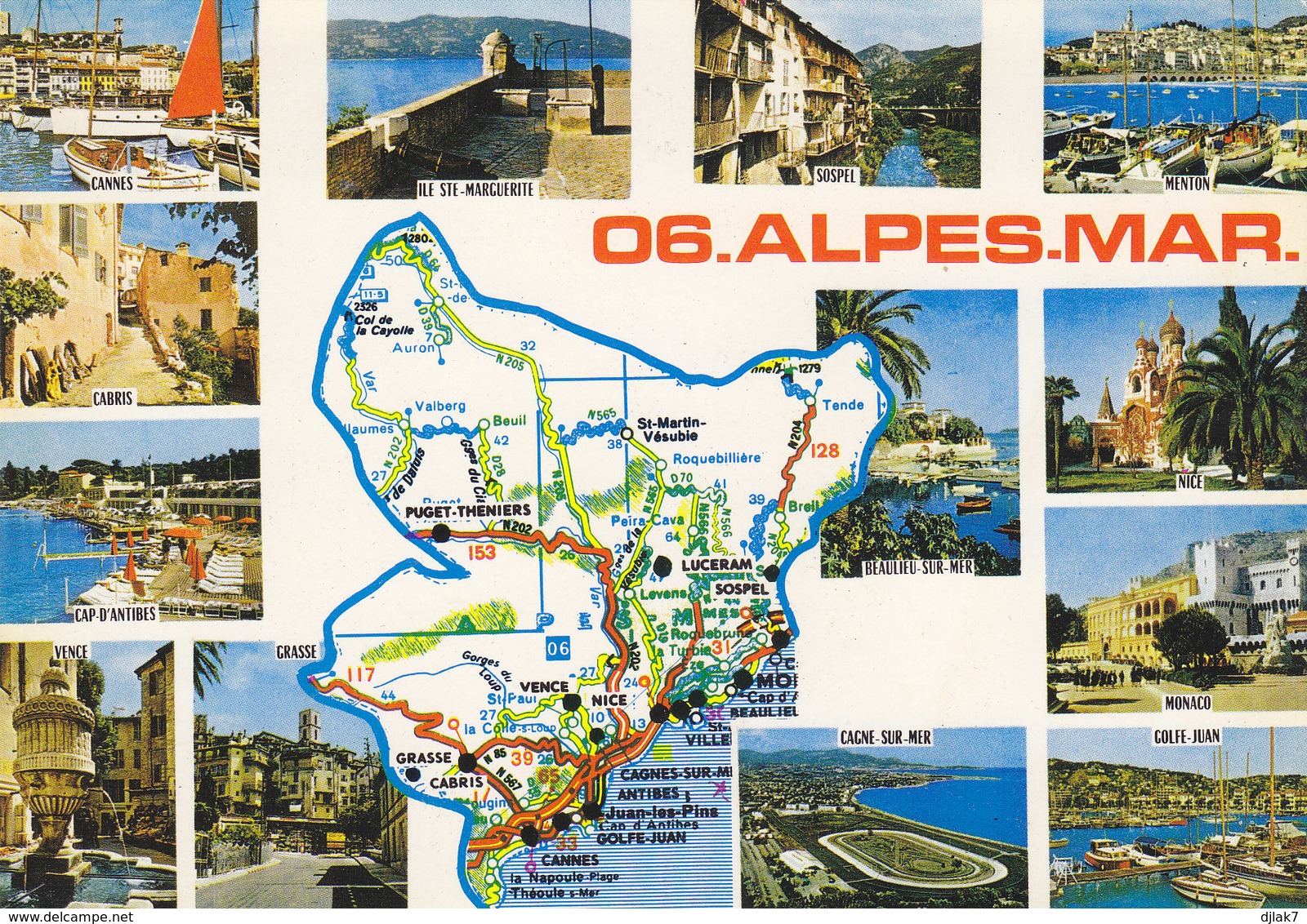 06 Carte Des Alpes Maritimes (2 Scans) - Autres & Non Classés