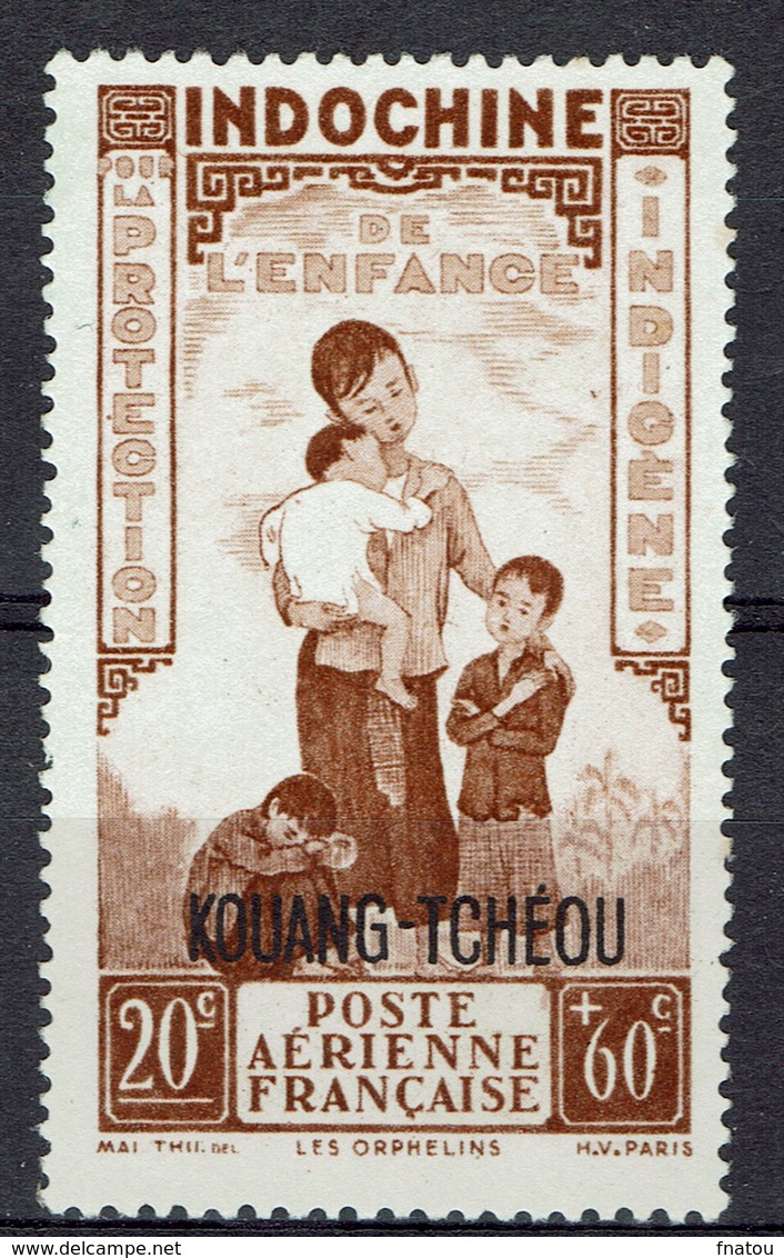 Kouang-Tcheou, Guangzhouwan (French China), "Childhood", 20c. + 60c., 1942, MNG VF  Airmail - Unused Stamps