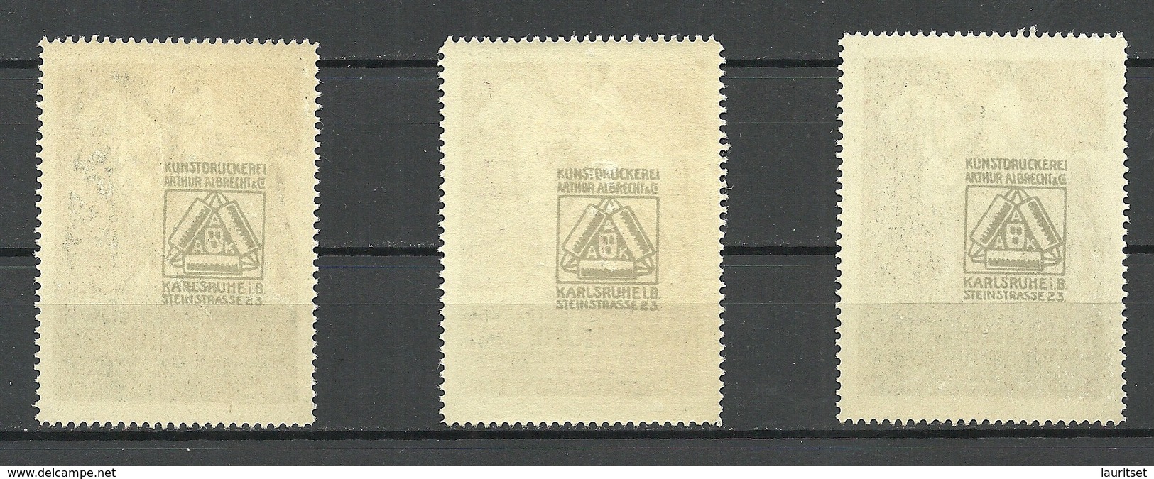 GERMANY 1915 Badische Jubiläums-Ausstellung Karlsruhe Industrie Kunst Handwerk Advertising Stamp Werbemarke MNH - Erinofilia