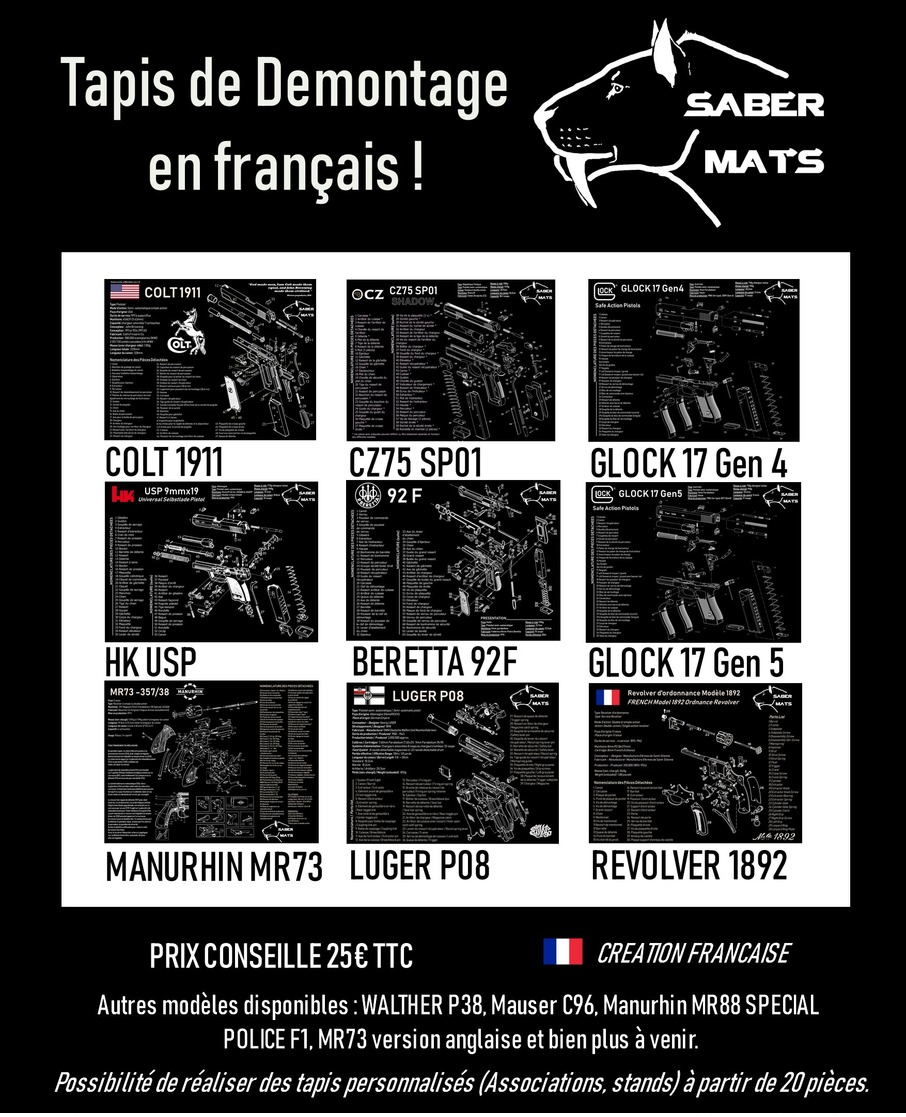 EN STOCK ! TAPIS DE DEMONTAGE REVOLVER MR73 EN FRANCAIS ! Fin De L'offre Le 31 Mars !!! - Autres & Non Classés