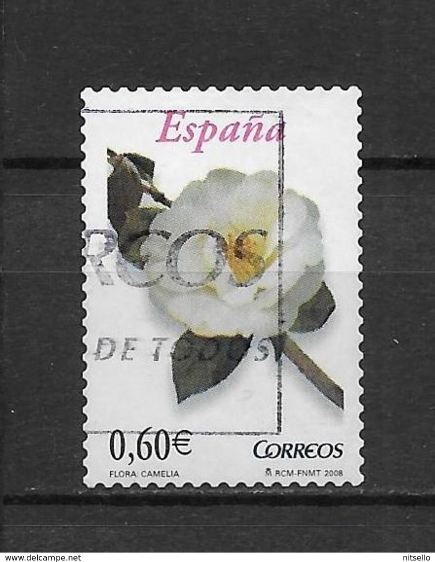 LOTE 1826  ///   (C020) ESPAÑA  2008 - Fleur : Camélia ( Mi 4288 - YT 3989 ) - Usados