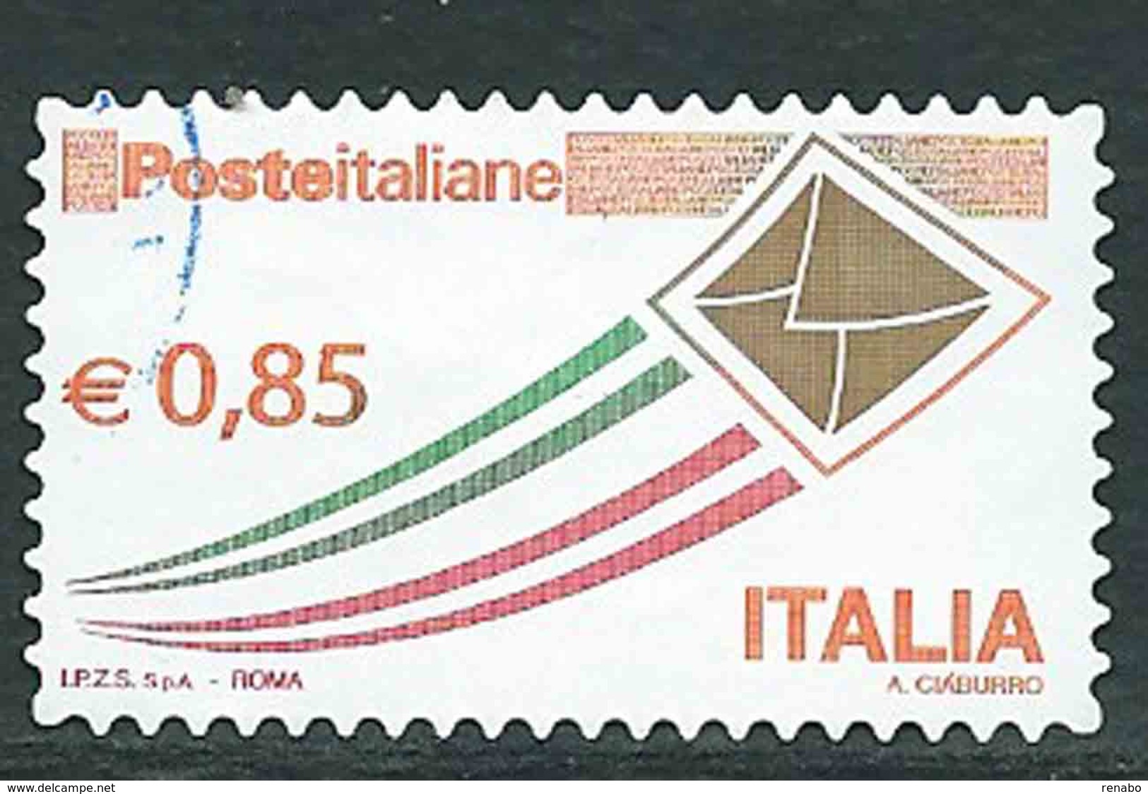 Italia 2013; Posta Italiana € 0,85, Serie Ordinaria Detta "busta Che Vola". - 2011-20: Usati