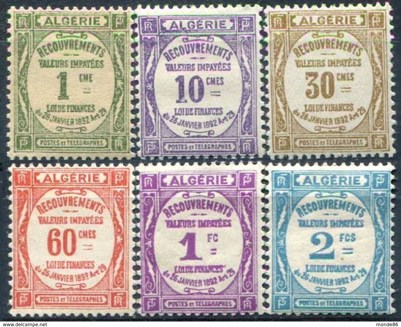 Algérie  Taxe  N° 15-20 * - Timbres-taxe