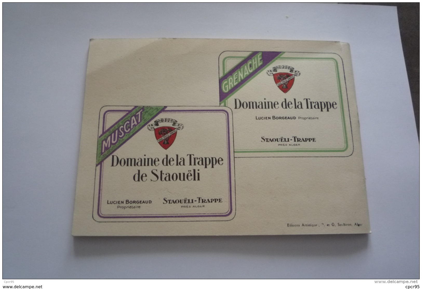 Publicité. N° 34023.vin Vignoble.domaine De La Trappe Staoueli Alger.livre Avec Textes Et Photo.35 Pages.13x18cm - Alcools
