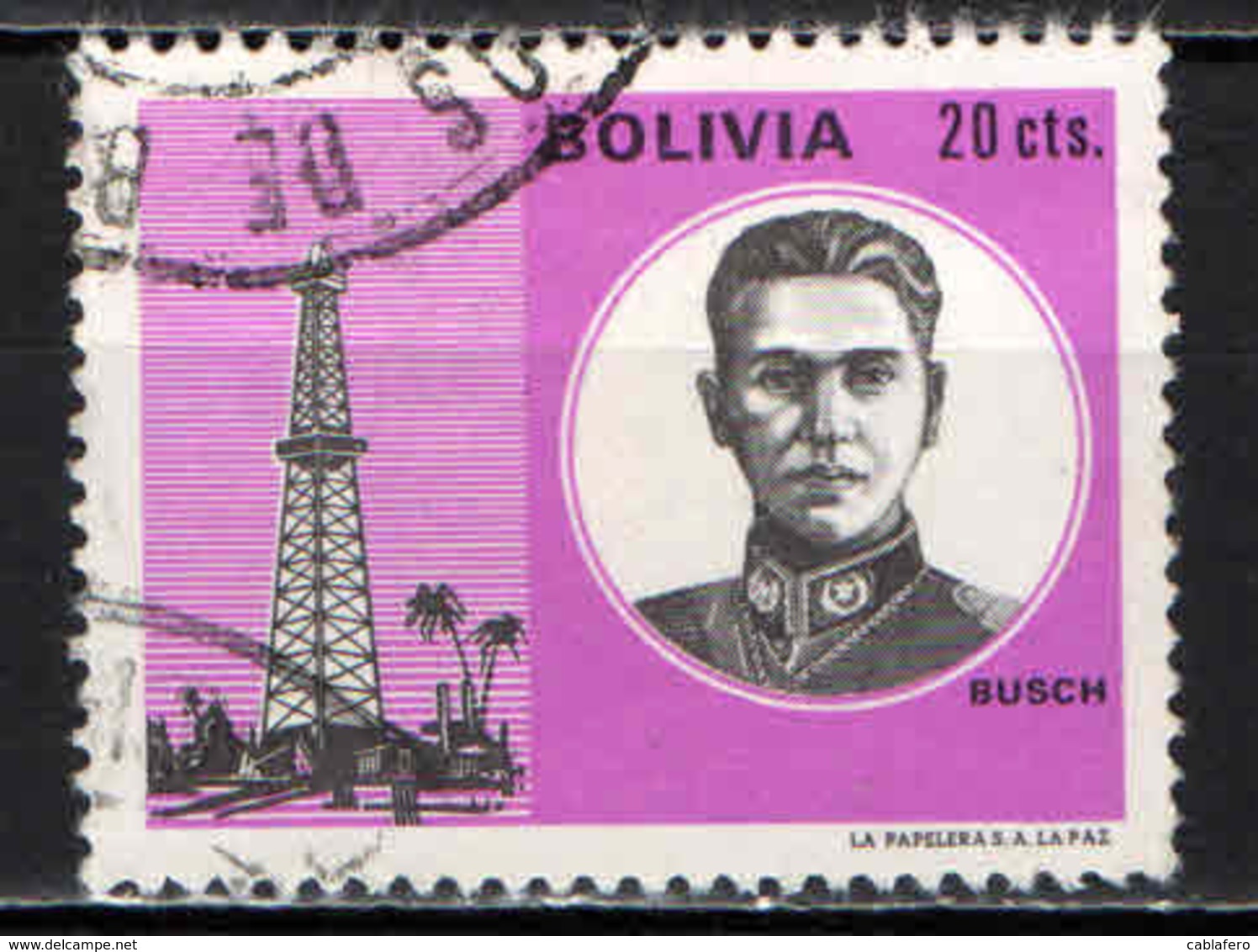 BOLIVIA - 1971 - PRESIDENTE GERMAN BUSCH - USATO - Bolivia