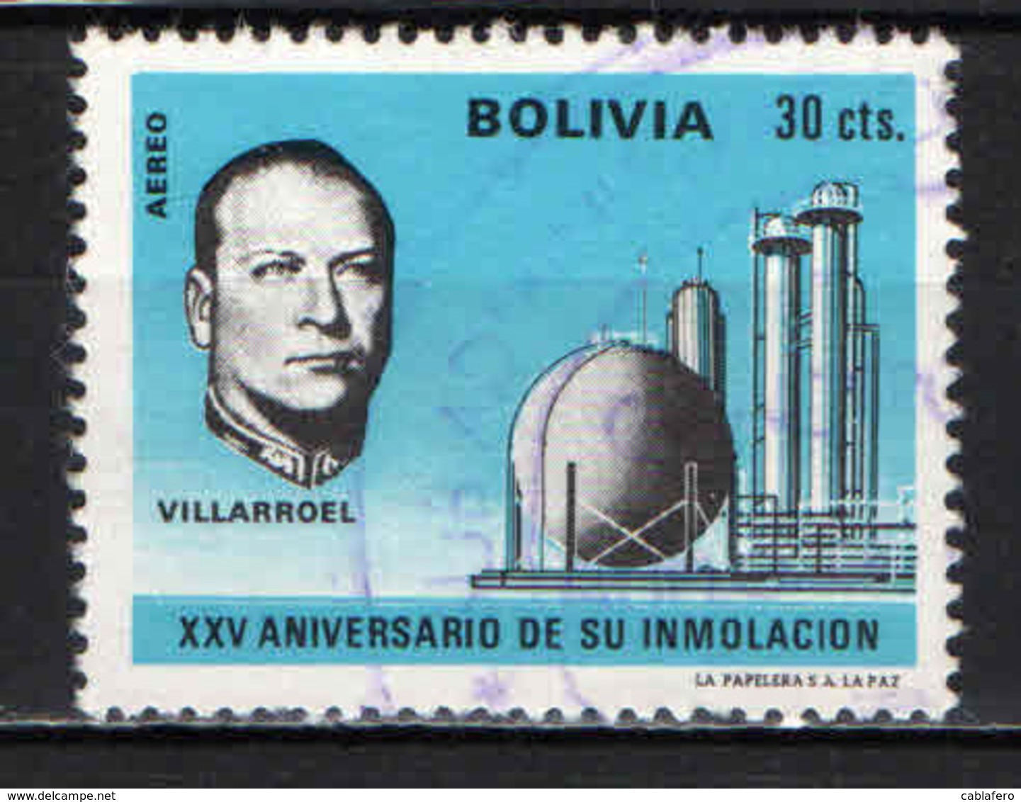 BOLIVIA - 1971 - PRESIDENTE GUALBERTO VILLARROEL - USATO - Bolivia