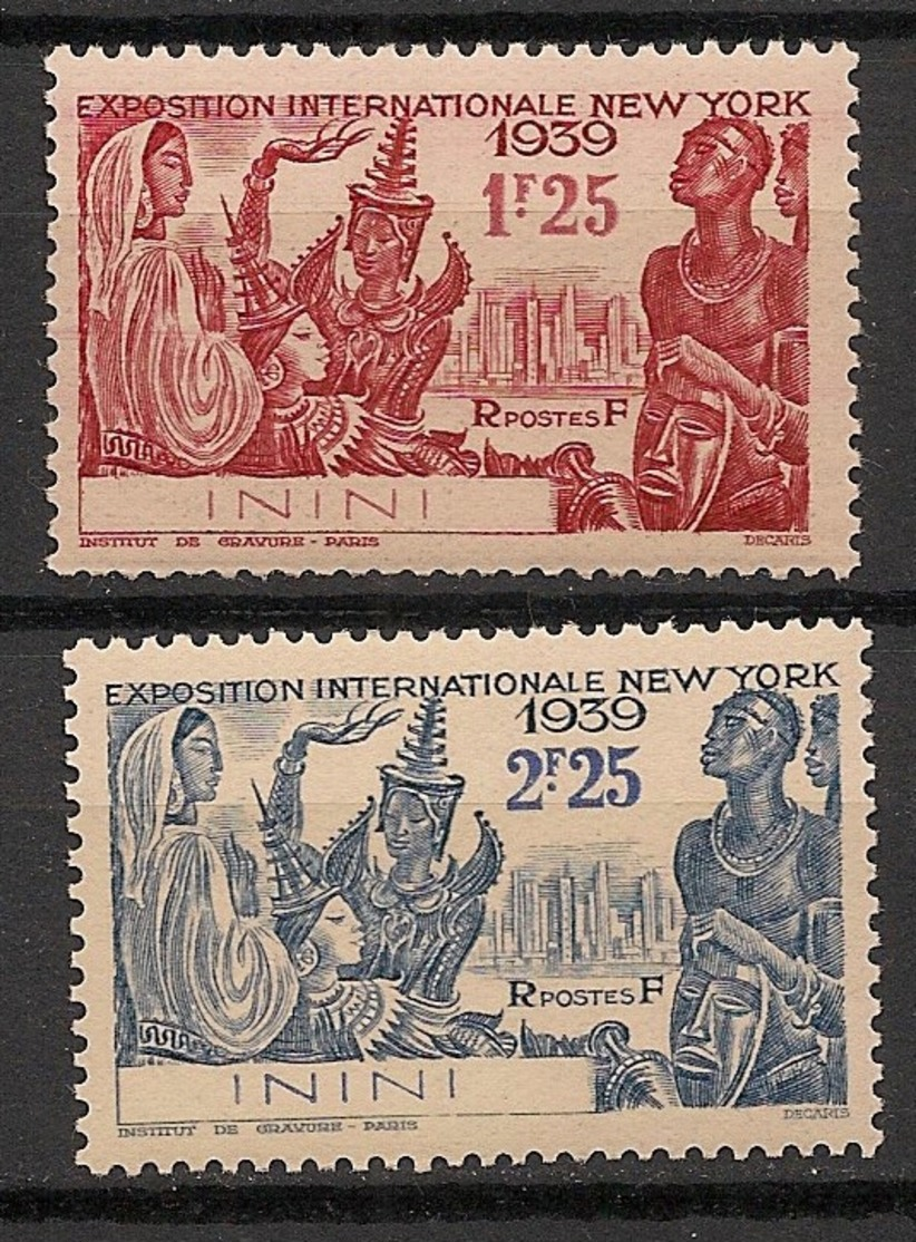 Inini - 1939 - N°Yv. 29 à 30 - Exposition De New York - Neuf Luxe ** / MNH / Postfrisch - Unused Stamps