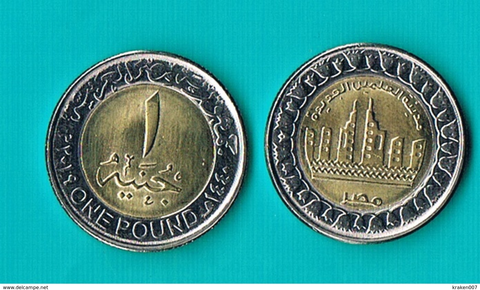 Egypt 1 Pound 2019 - Bimetal (1) - Egypte