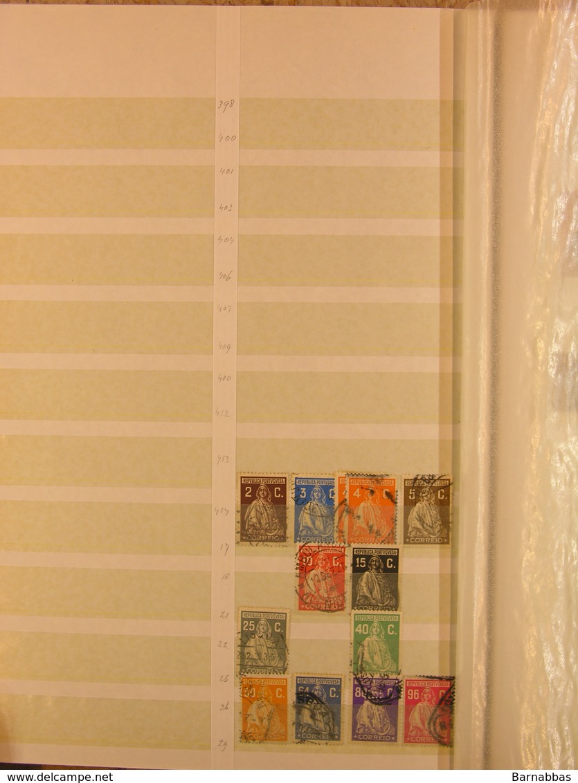 PORTUGAL (DC182), stockbook containing many stamps. - used and MNH -