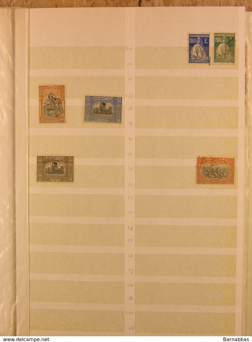 PORTUGAL (DC182), stockbook containing many stamps. - used and MNH -