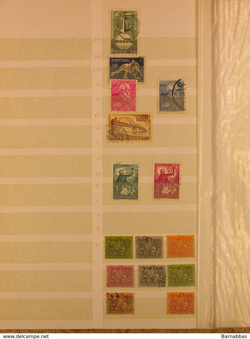 PORTUGAL (DC182), stockbook containing many stamps. - used and MNH -