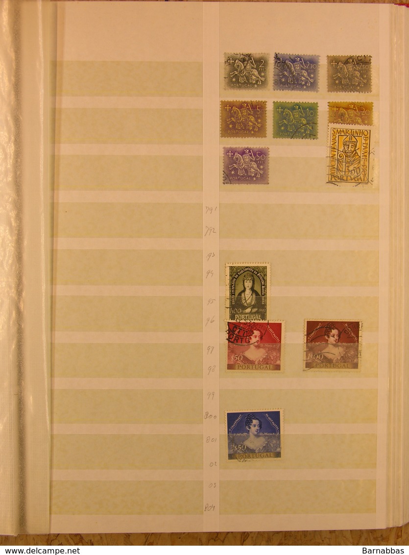 PORTUGAL (DC182), stockbook containing many stamps. - used and MNH -