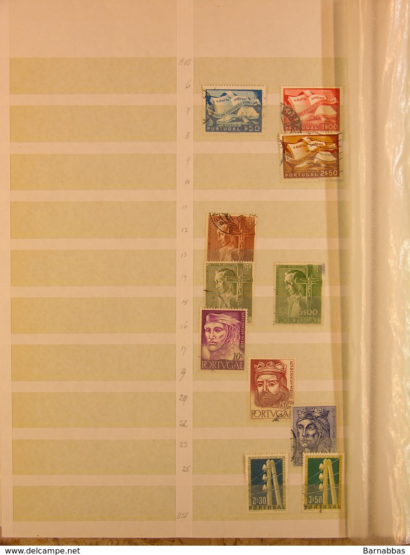 PORTUGAL (DC182), stockbook containing many stamps. - used and MNH -