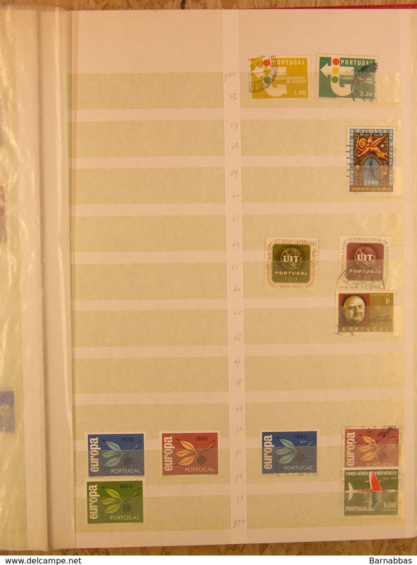 PORTUGAL (DC182), stockbook containing many stamps. - used and MNH -