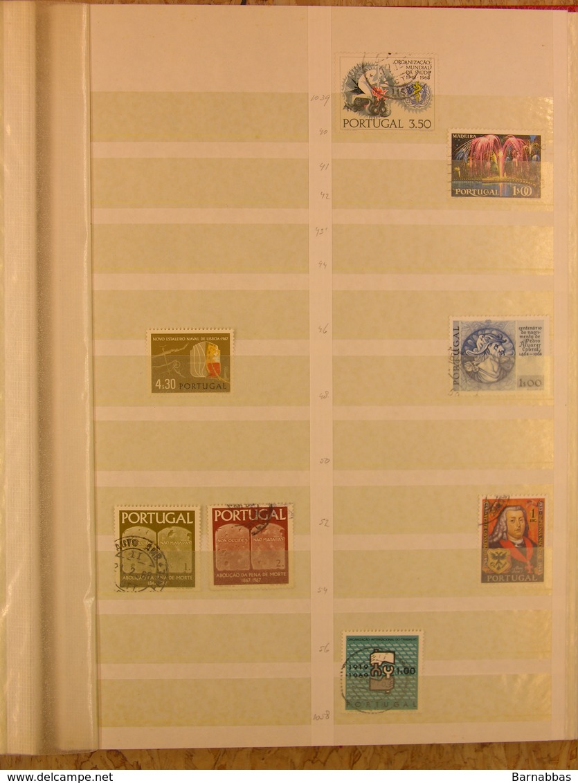 PORTUGAL (DC182), stockbook containing many stamps. - used and MNH -