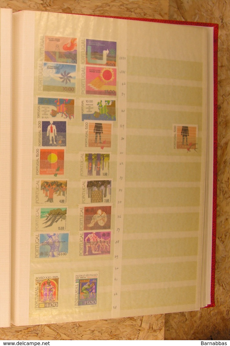 PORTUGAL (DC182), stockbook containing many stamps. - used and MNH -