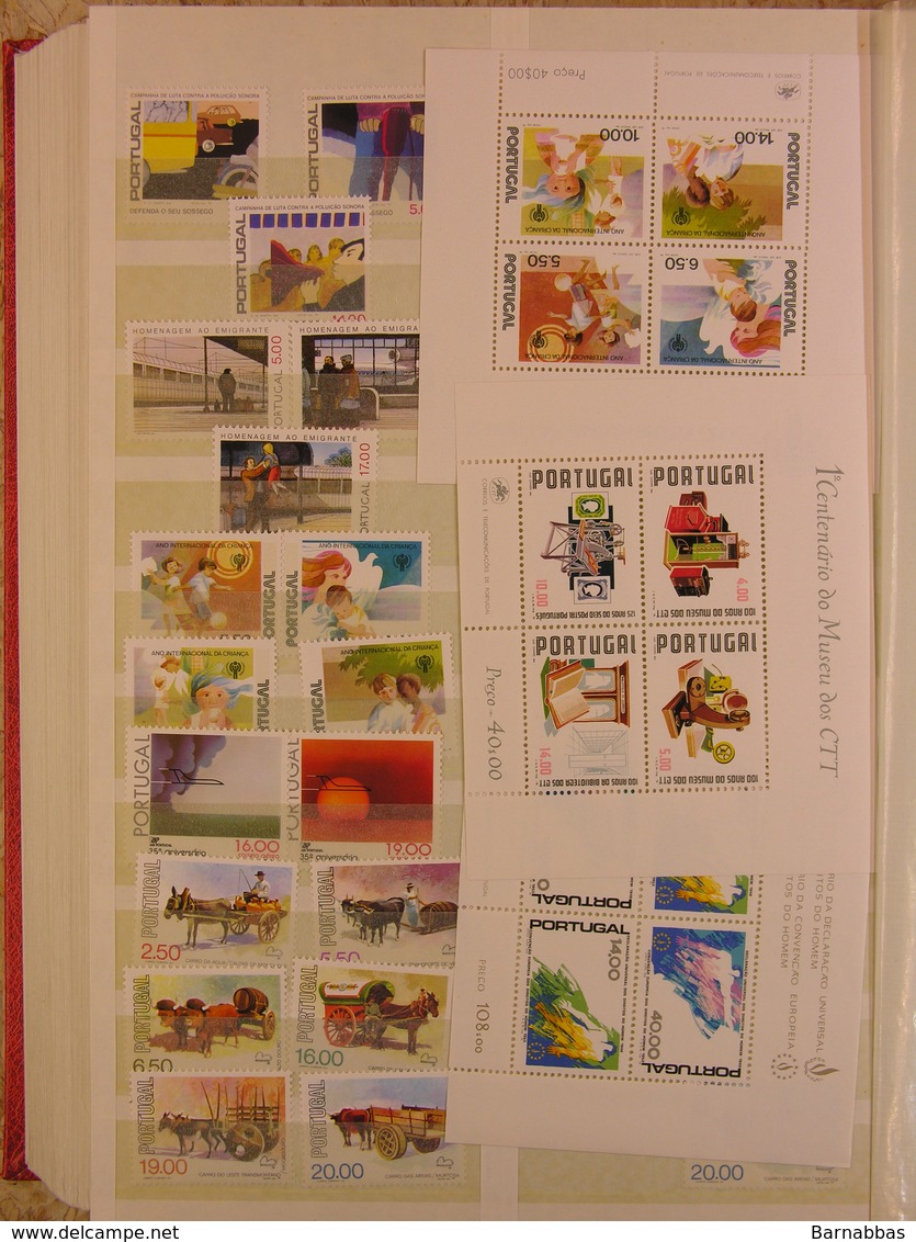 PORTUGAL (DC182), stockbook containing many stamps. - used and MNH -