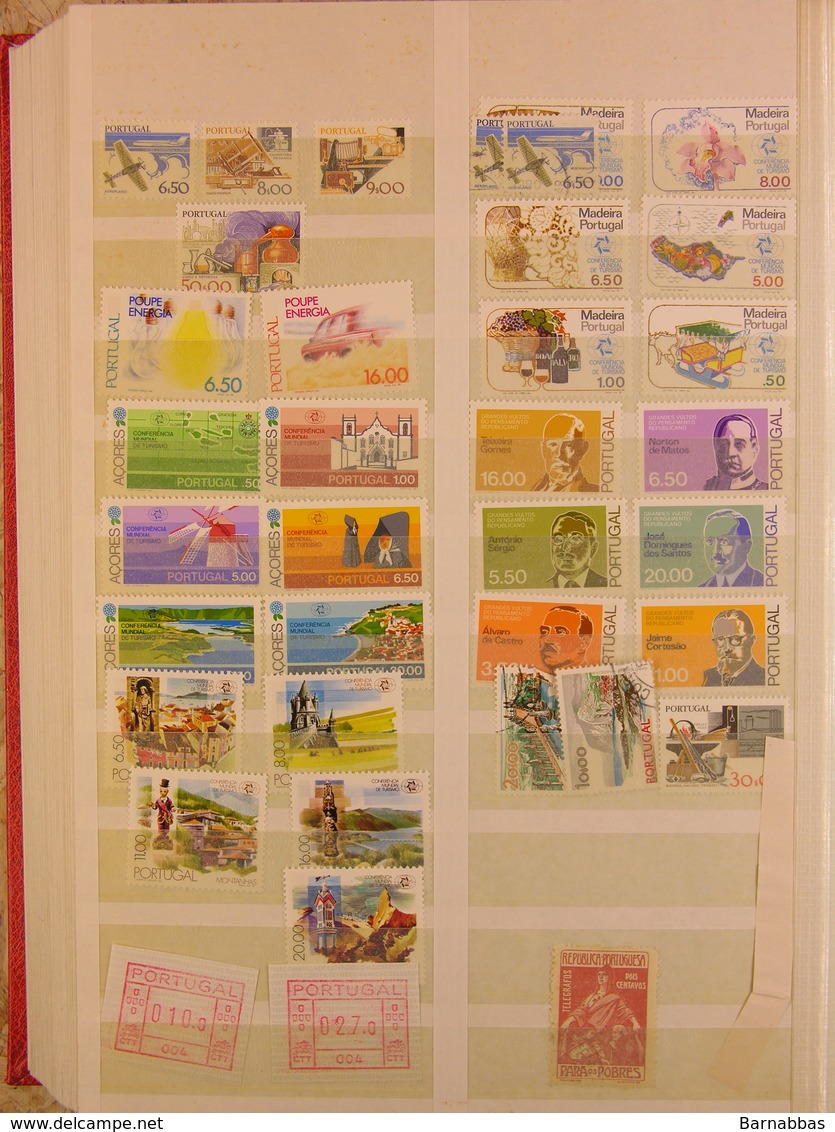 PORTUGAL (DC182), stockbook containing many stamps. - used and MNH -