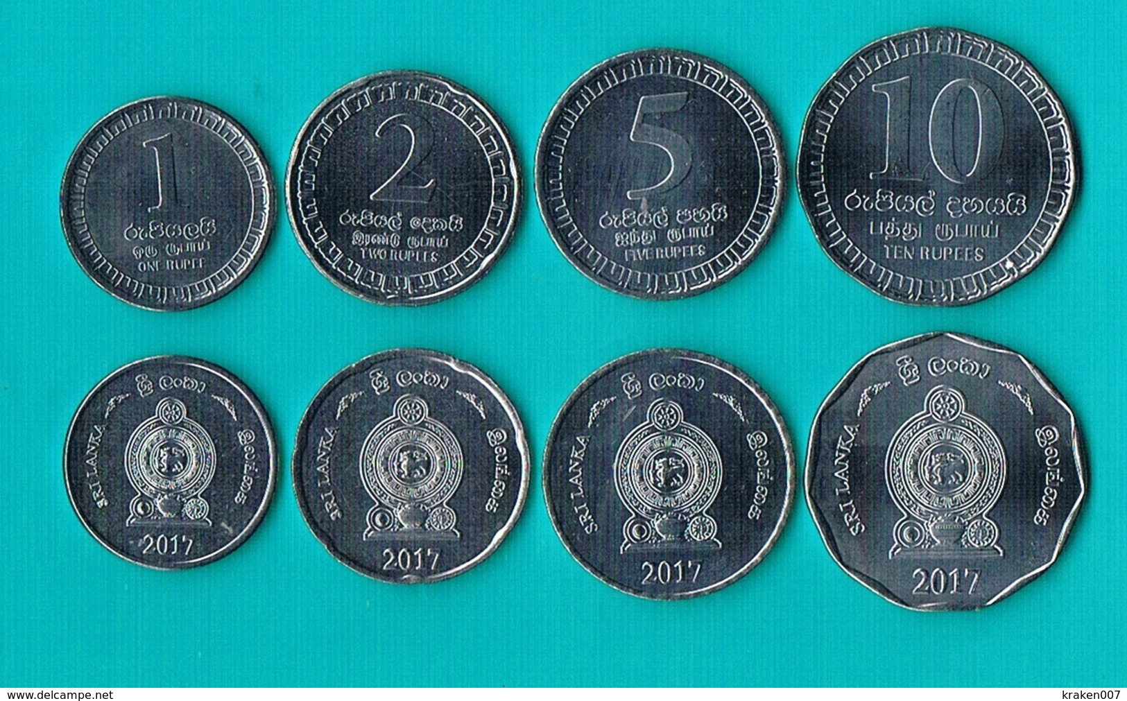 Sri Lanka Set 4 Coins - 2017 - Sri Lanka