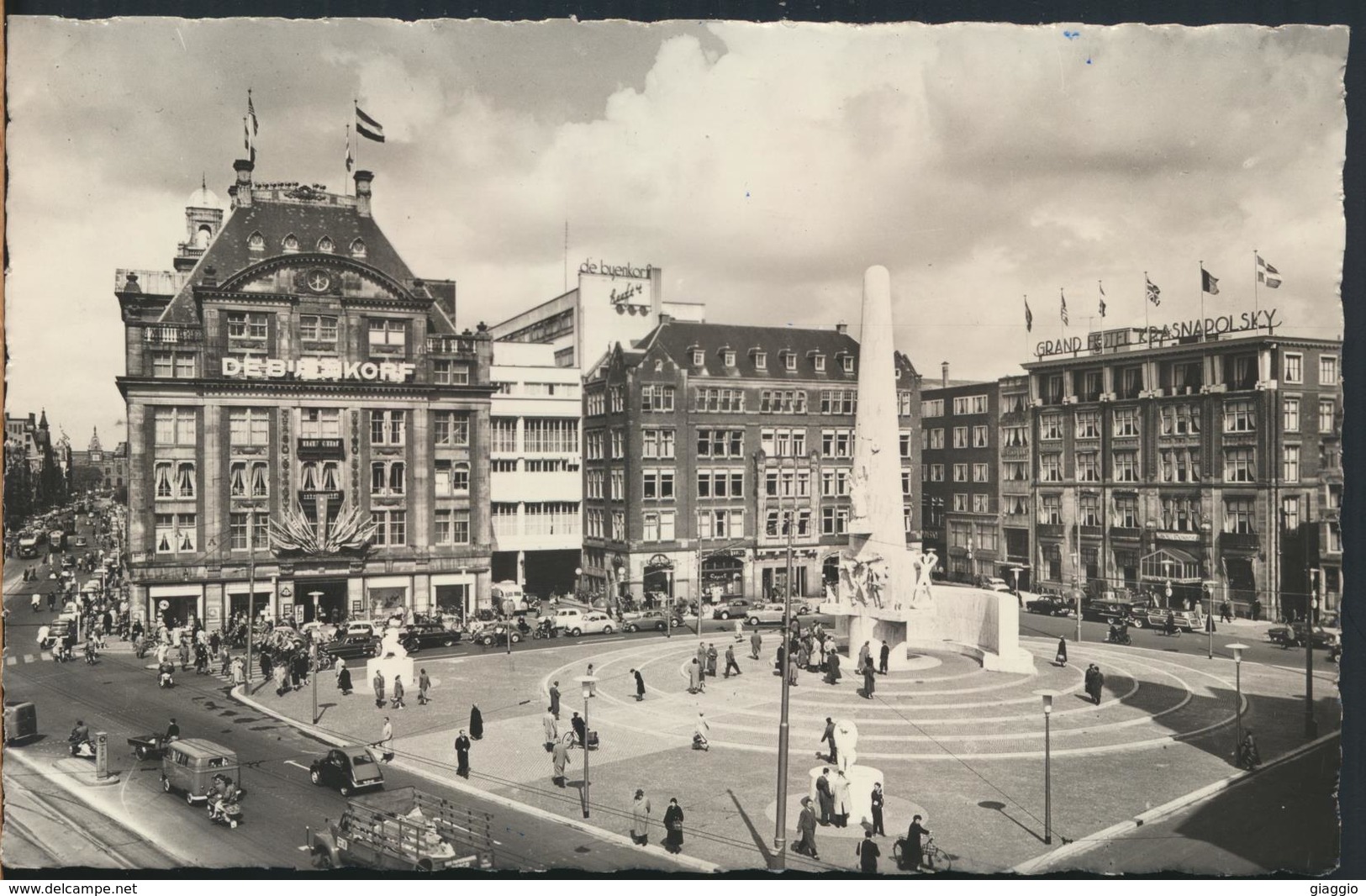 °°° 13241 - NETHERLANDS - AMSTERDAM - NATIONAAL MONUMENT , DAM - 1957 With Stamps °°° - Amsterdam