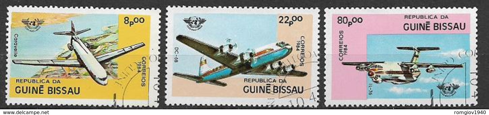 GUINEA BISSAU 1984 ANNIVERSARIO O.A.C.I. YVERT. 266-268 USATA  VF - Guinea-Bissau