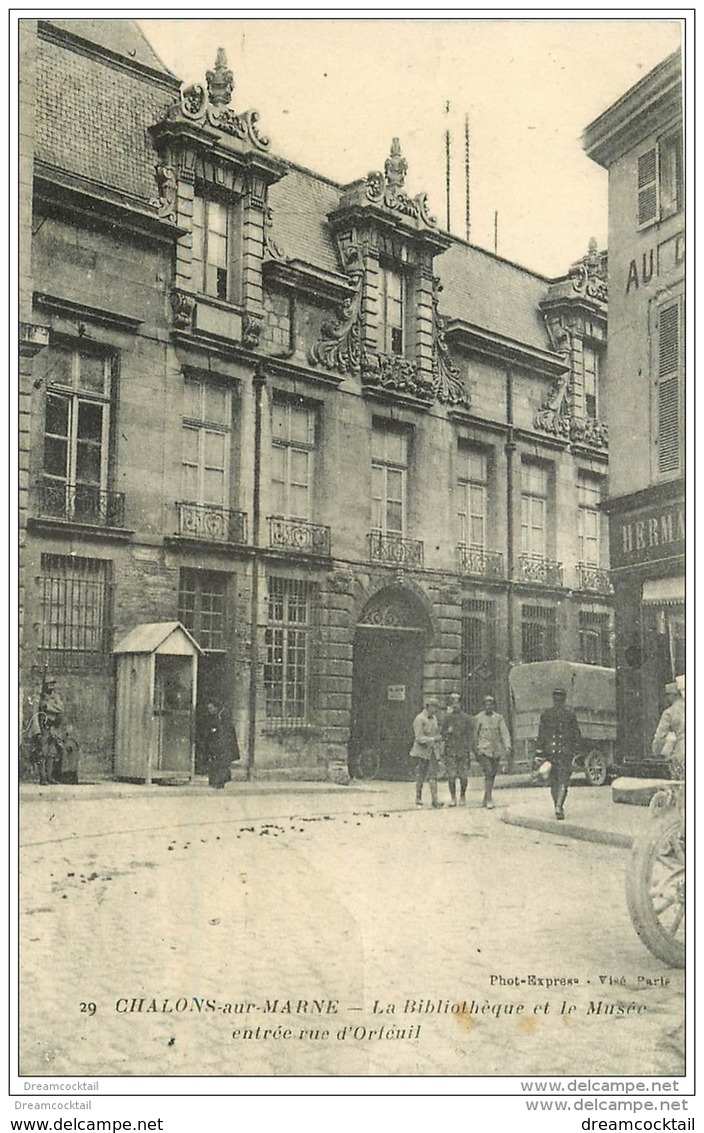 51 CHALONS-SUR-MARNE. Musée Et Bibliothèque Rue Orteuil - Châlons-sur-Marne