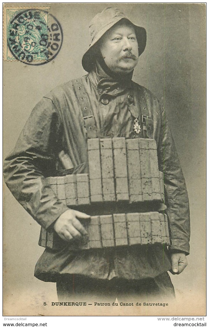 59 DUNKERQUE. Patron Du Canot De Sauvetage 1906. Métiers De La Mer - Dunkerque