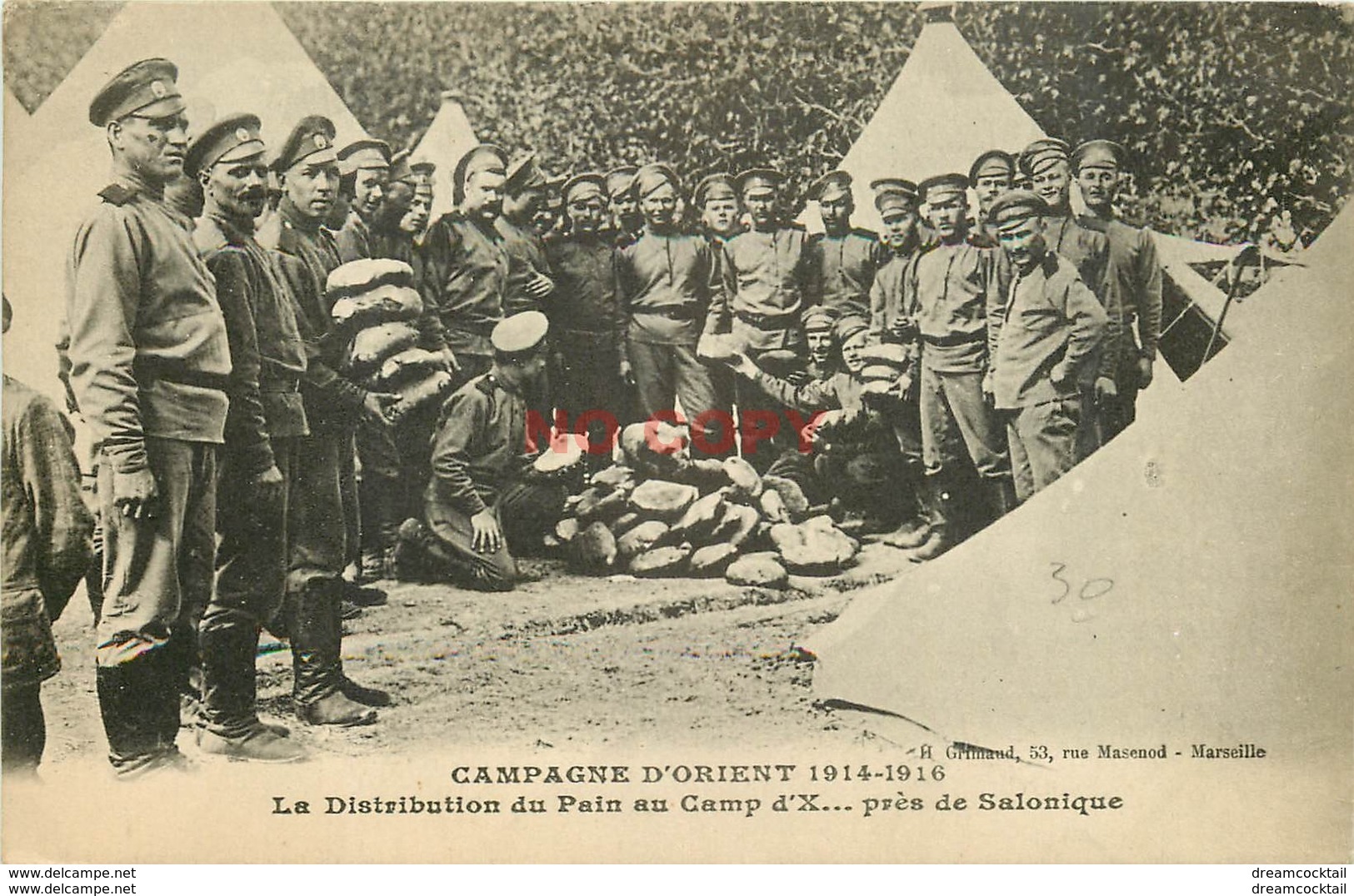 WW SALONIQUE. La Distribution Du Pain Campagne D'Orient 1917 En Grèce - Griechenland