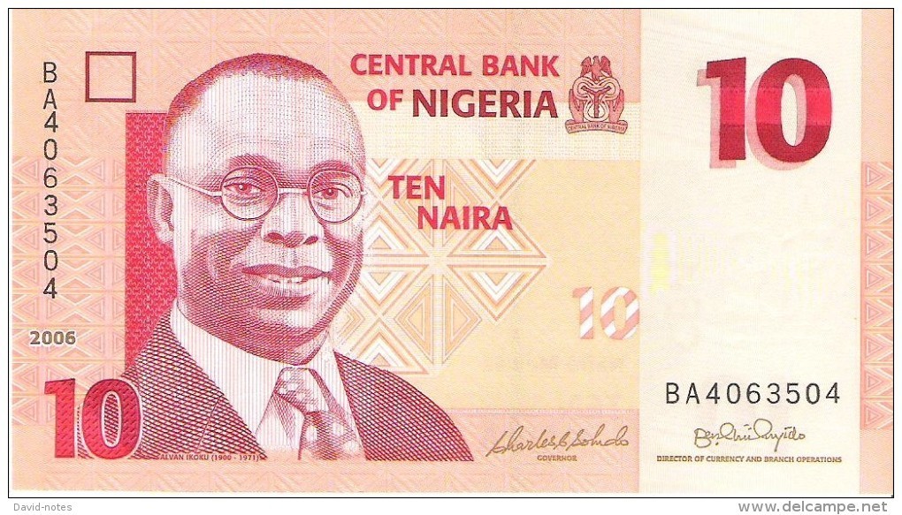 Nigeria - Pick 33 - 10 Naira 2006 - Unc - Nigeria