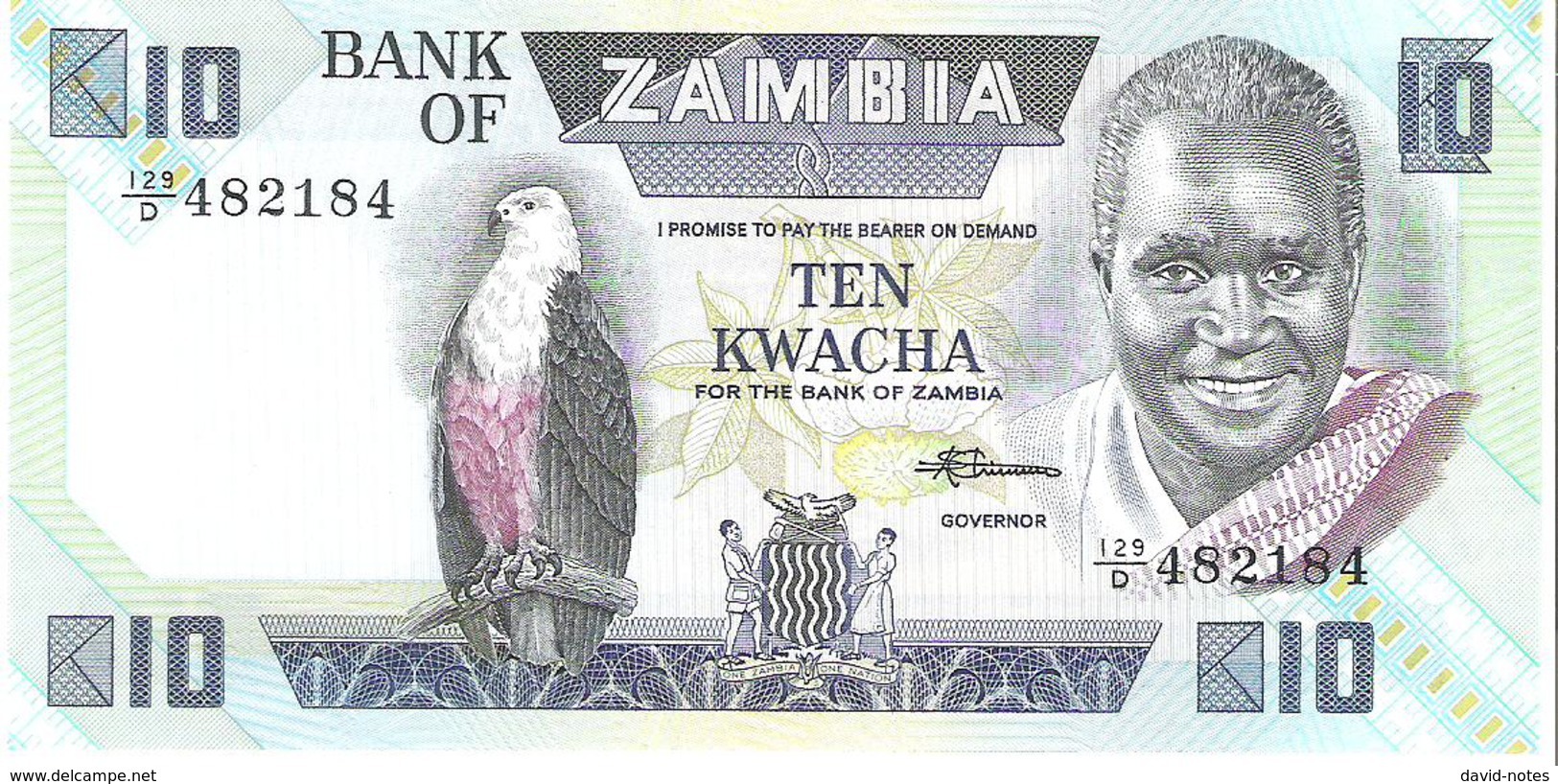 Zambia - Pick 26e - 10 Kwacha 1980 -1988 - Unc - Zambie
