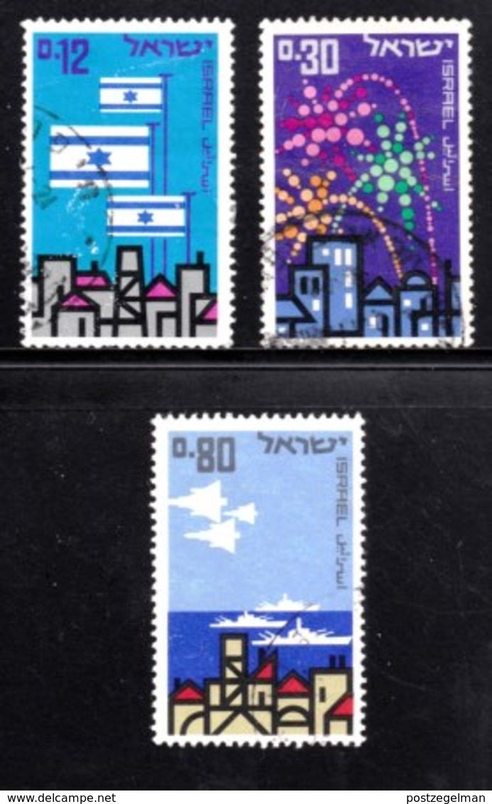 ISRAEL, 1966, Used Stamp(s) Without Tab, Independence, SG Number 328-330, Scan Number 17374 - Used Stamps (without Tabs)