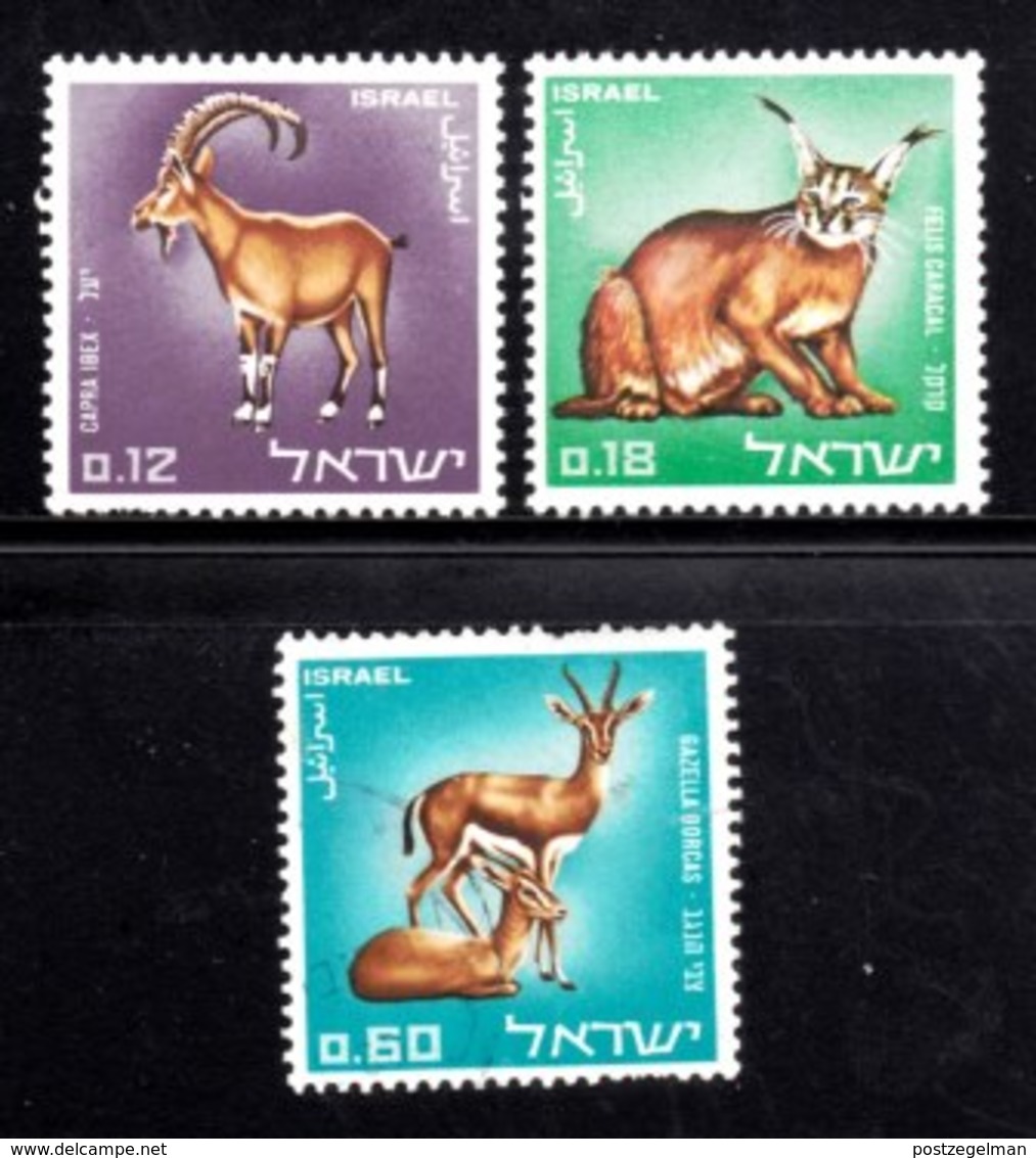 ISRAEL, 1967, Used Stamp(s) Without Tab, Nature Reserves, SG Number 374-376, Scan Number 17383 - Used Stamps (without Tabs)