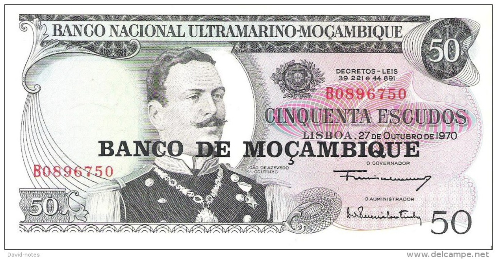 Mozambique - Pick 116 - 50 Escudos 1976 - Unc - Mozambico