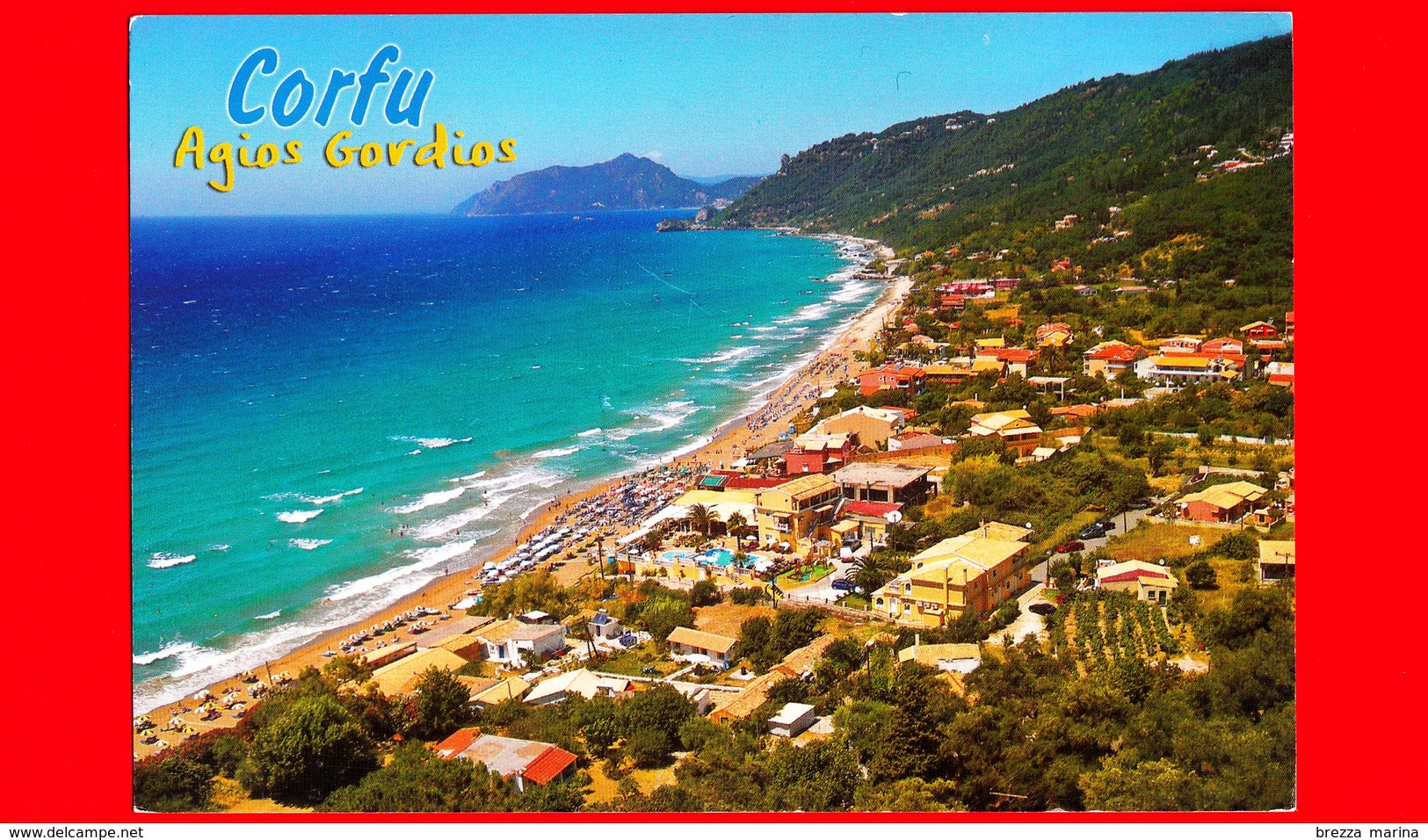 GRECIA - Cartolina Viaggiata Nel 2015 - CORFU' - Agios Gordios - Veduta - Grecia