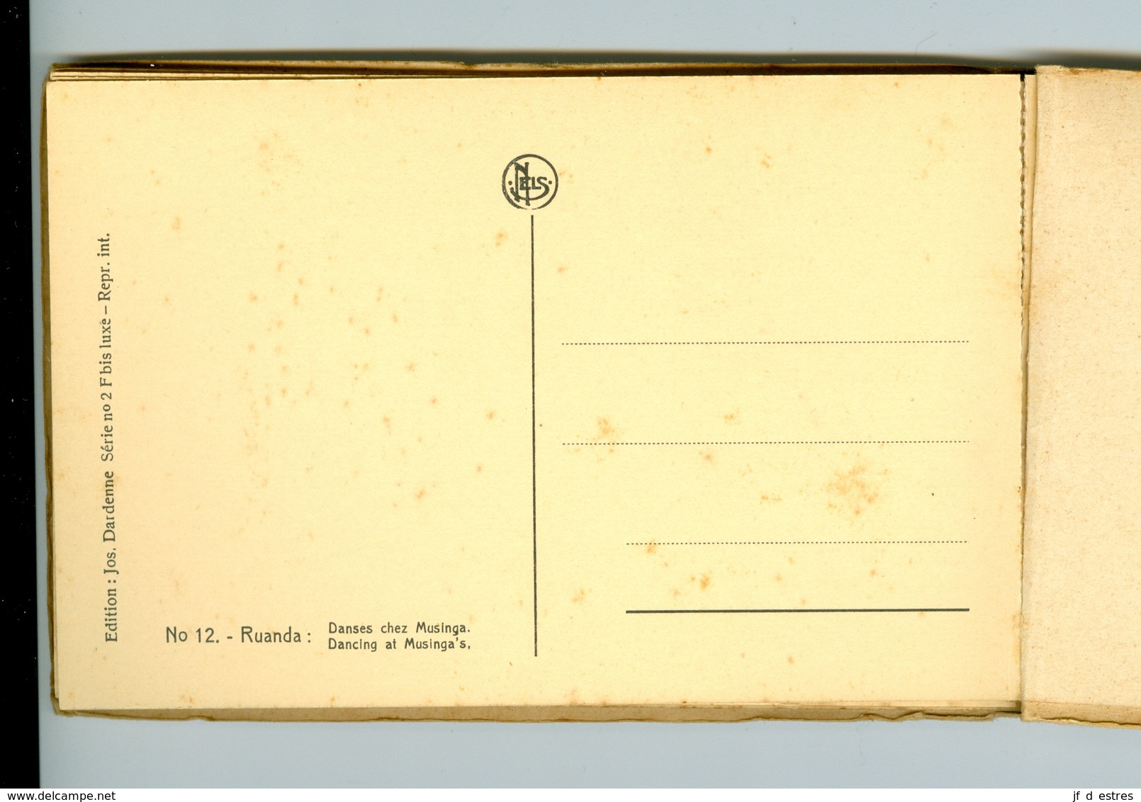 16 CP Ruanda Urundi Danses Ed. Jos Dardenne 2 carnets série 2 F & 2 F bis. Vers 1930 Ethnographie Rwanda Burundi