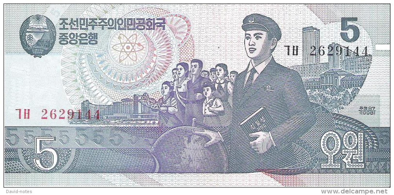 North Korea - Pick 40 - 5 Won 1992 - 1998 - Unc - Korea, Noord