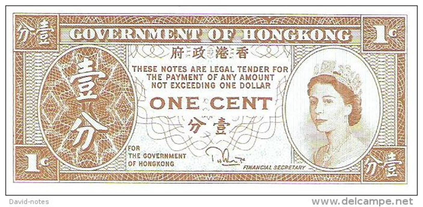 Hong Kong - Pick 325c - 1 Cent 1981-1986 - Unc - Hong Kong