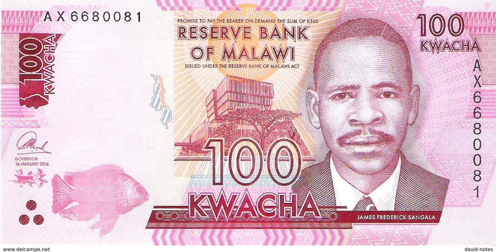 Malawi - Pick 65b - 100 Kwacha 2016 - Unc - Malawi